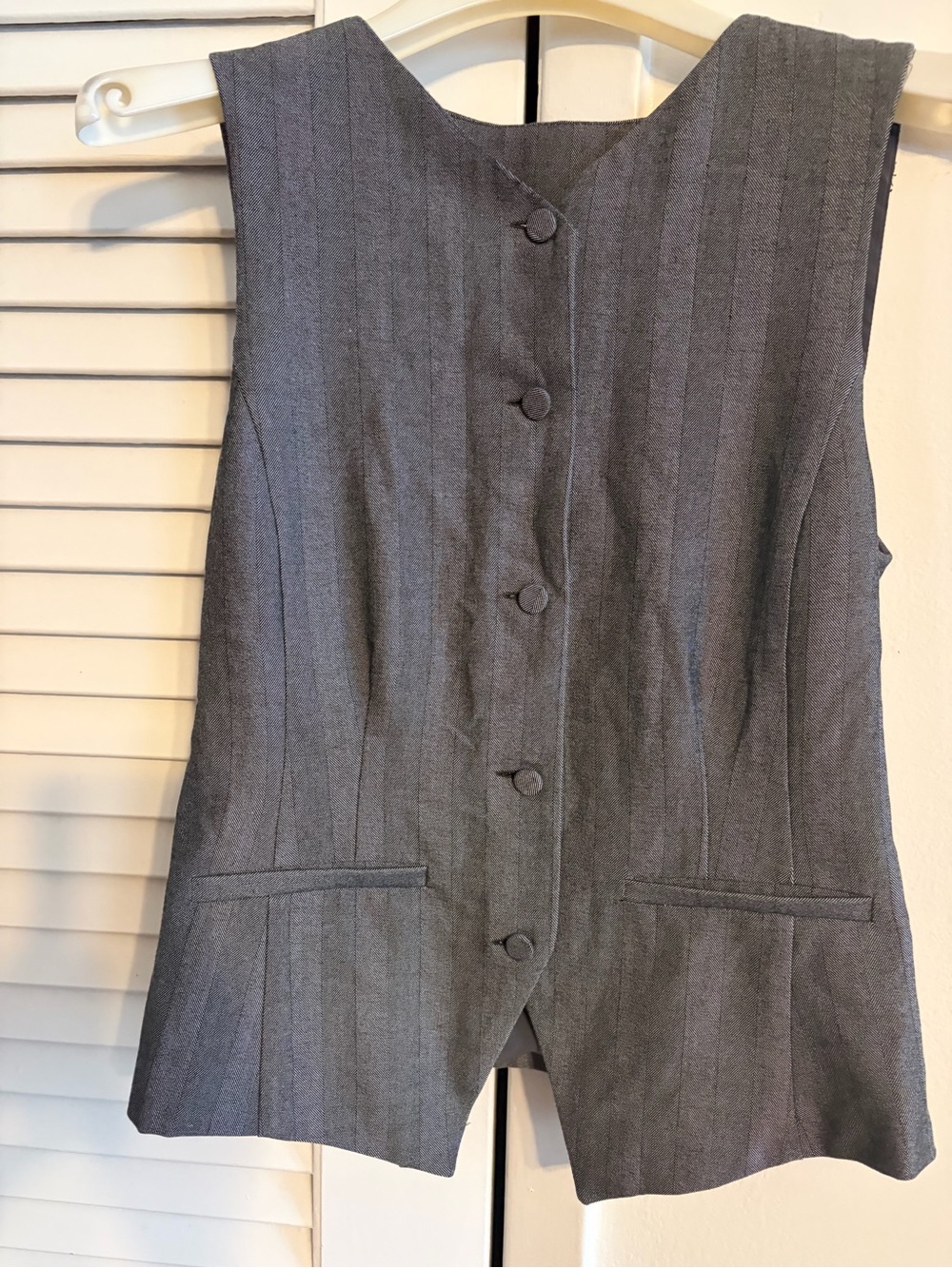 Abercrombie & Fitch Gray Pinstripe Tailored Vest